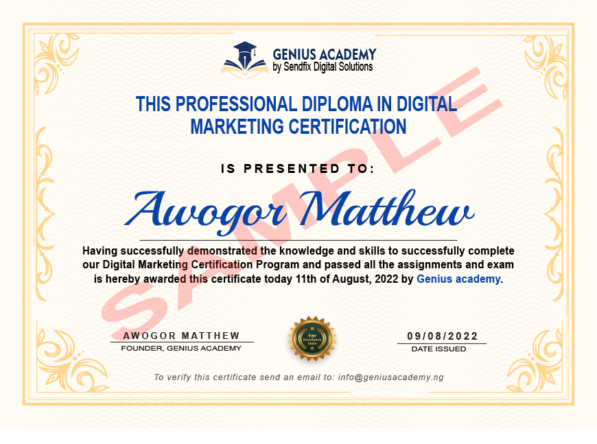 Genius Academy Certification Awogor